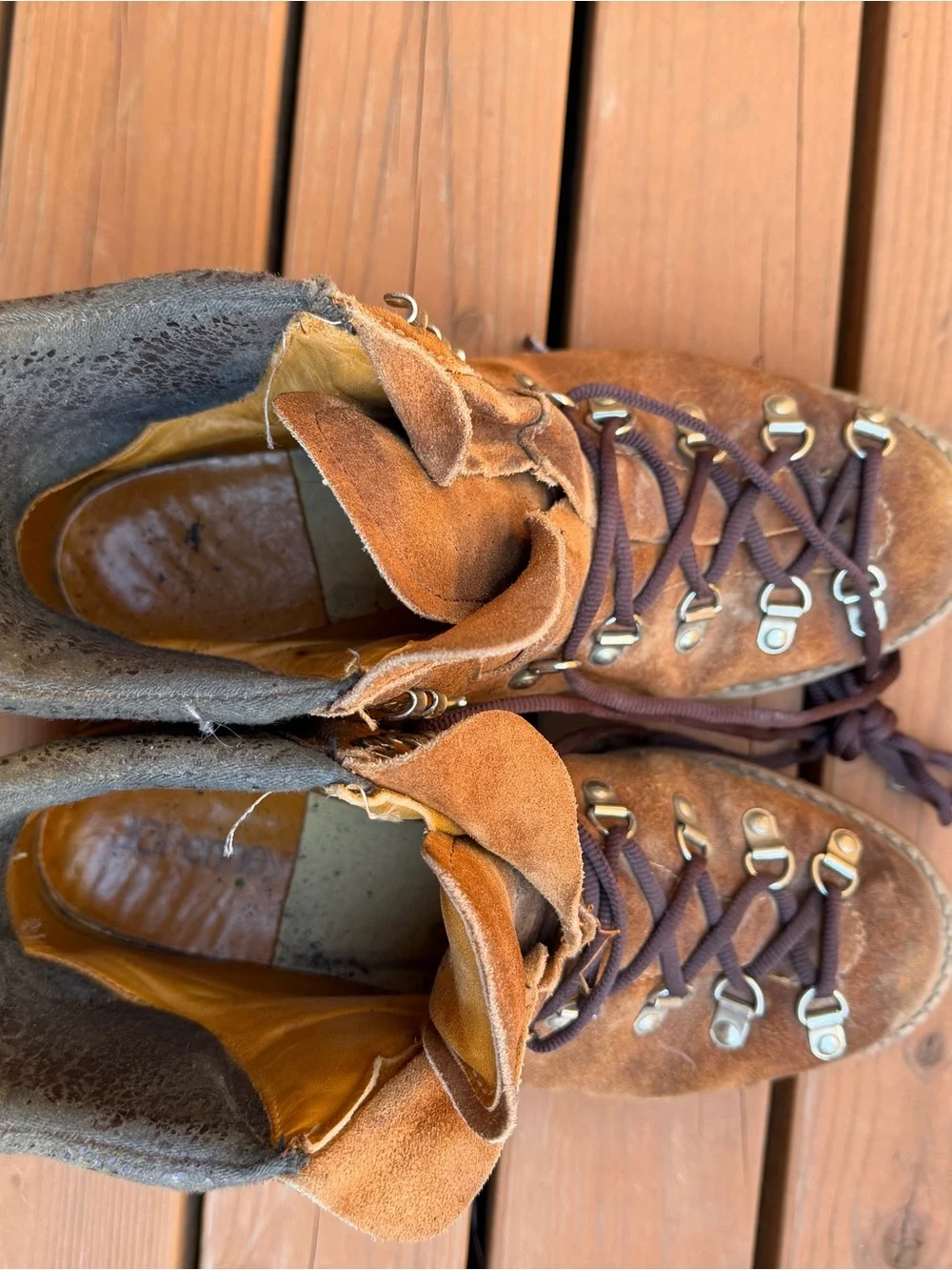 Danner Brown Suede Hiking Boots with New Vibram Soles